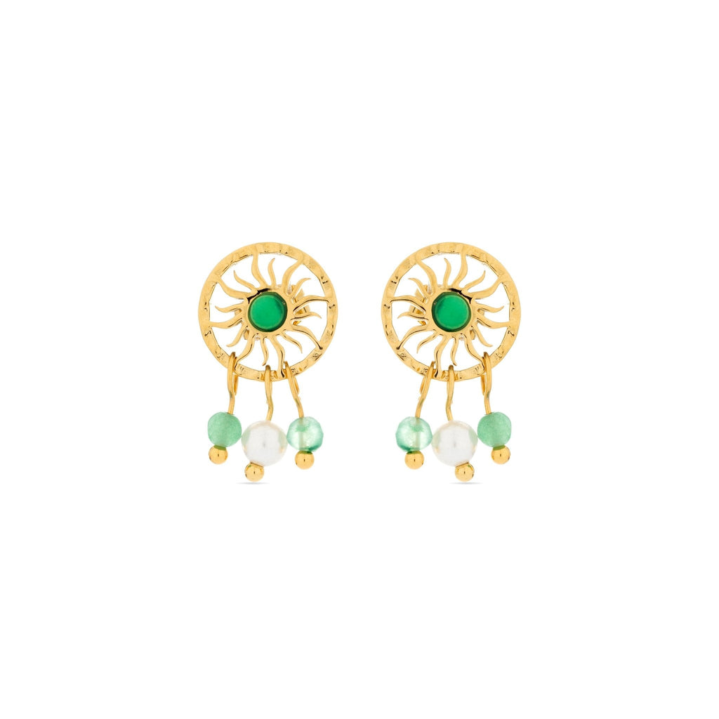 Pendientes acabados en oro amarillo 18k