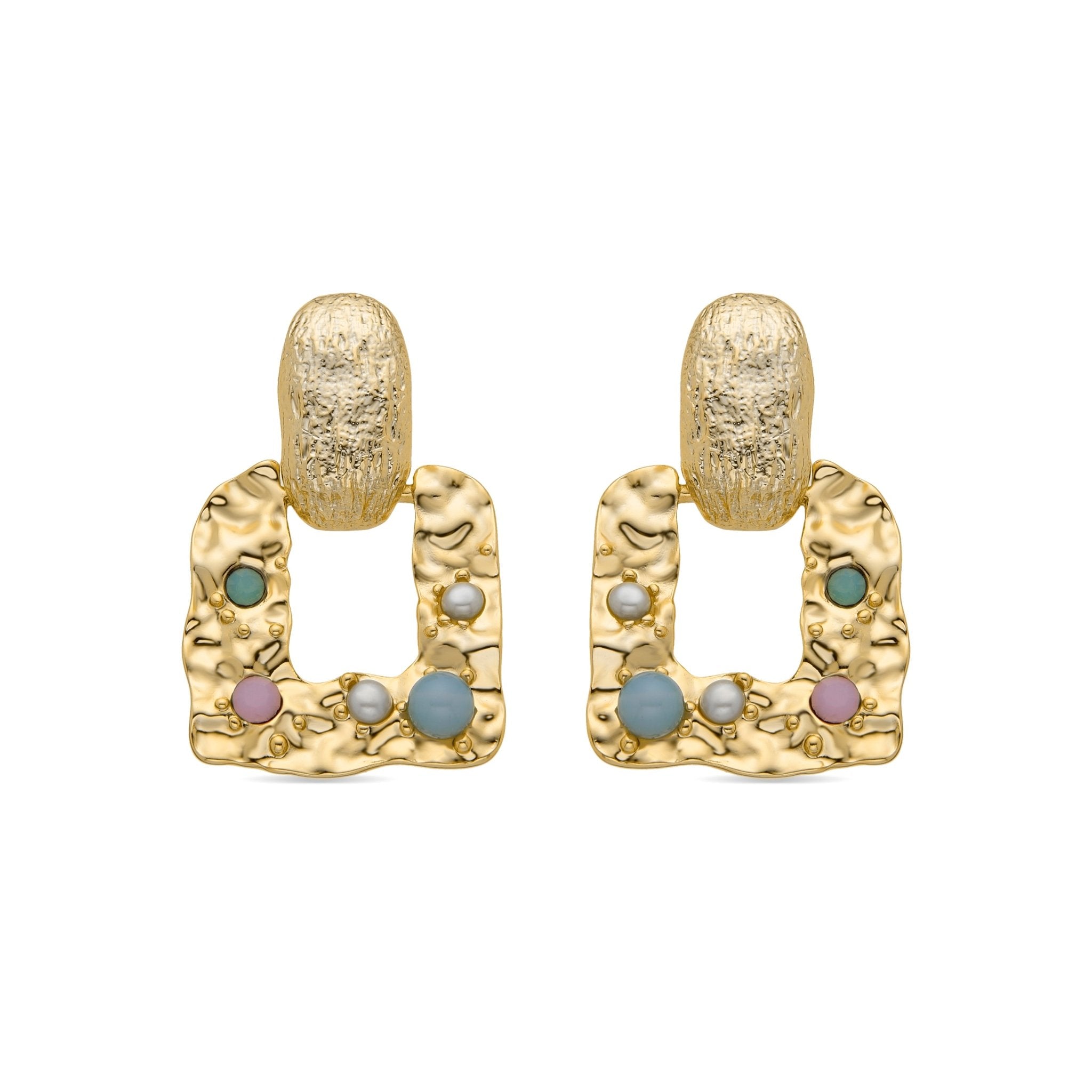 Pendientes acabados en oro amarillo 18k
