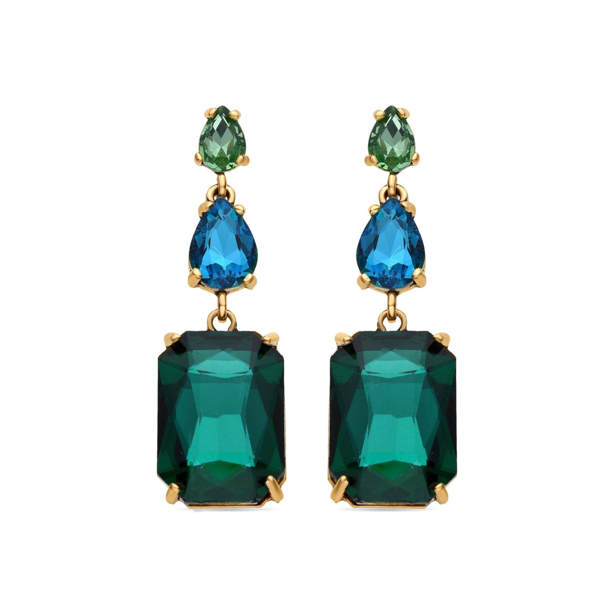 Pendientes acabados en oro amarillo 18k