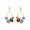 Pendientes acabados en oro amarillo 18K