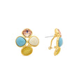Pendientes acabados en oro amarillo 18k