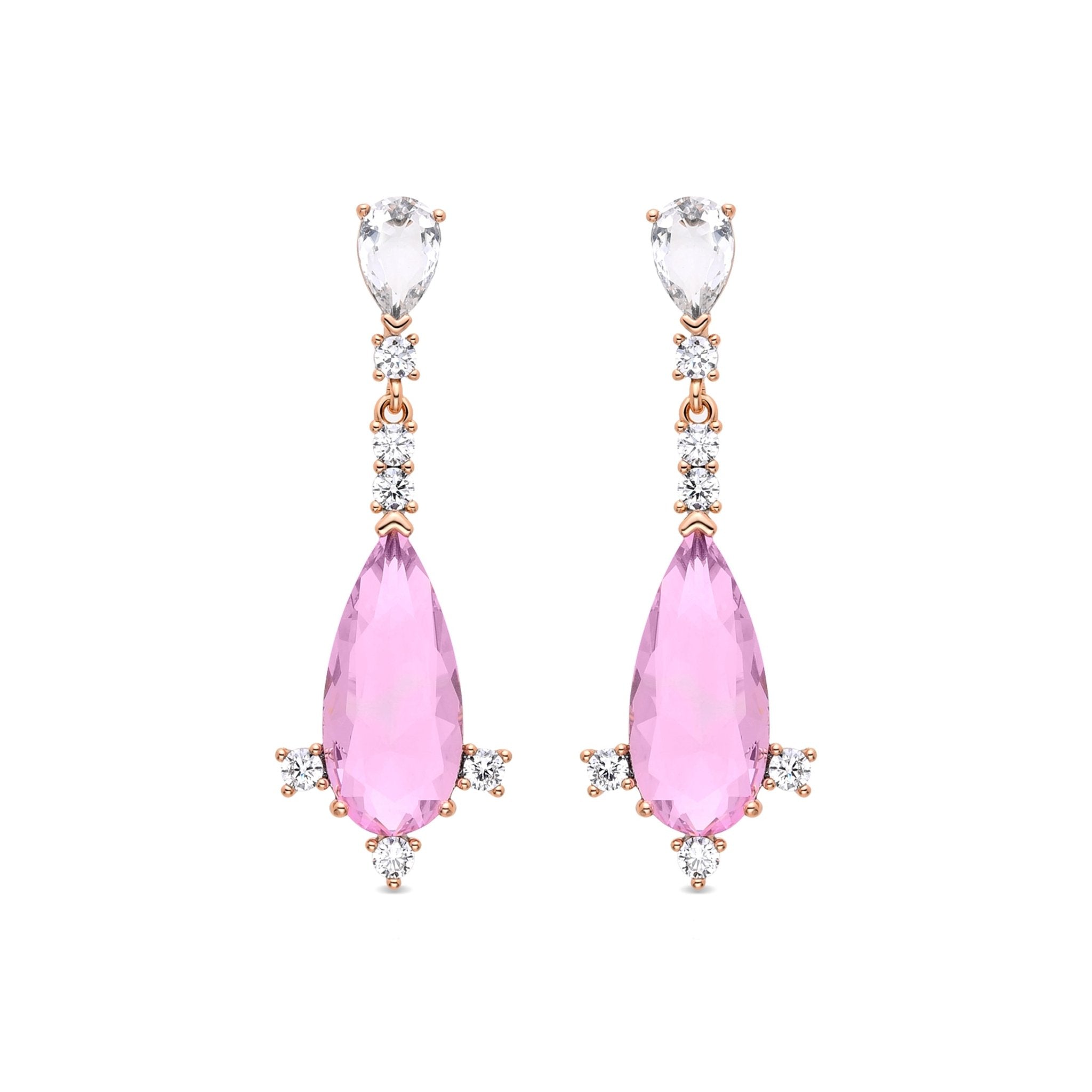 Pendientes acabados en oro amarillo de 18K