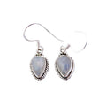 Pendientes Largos Agra de Piedra de Luna y Plata de Ley 925