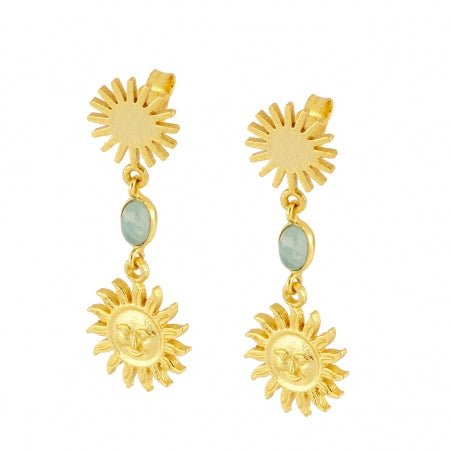 Pendientes Amsha de Amazonita