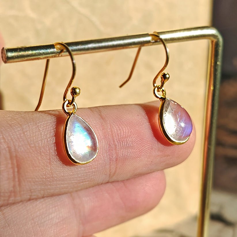 Pendientes 'Aurora' Piedra de Luna S925 & Baño de Oro 18K