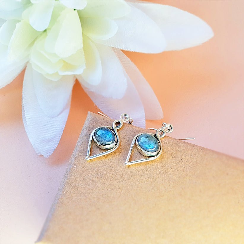 Pendientes Eleos Labradorita y Plata de Ley 925
