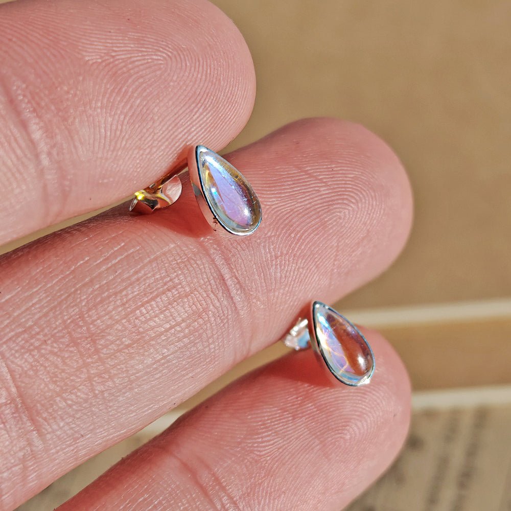 Pendientes Gota de Opalina - Plata de Ley 925