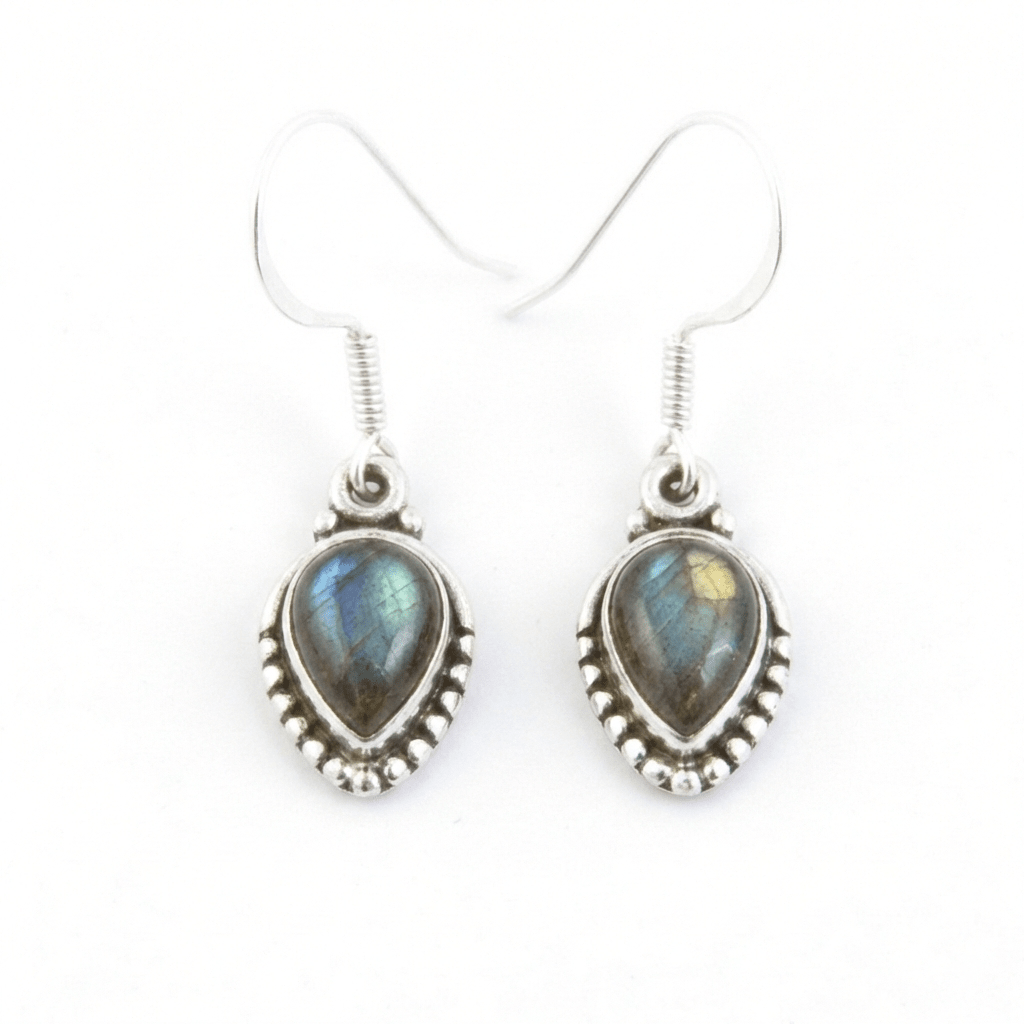 Pendientes Ishtar de Labradorita y Plata de Ley 925