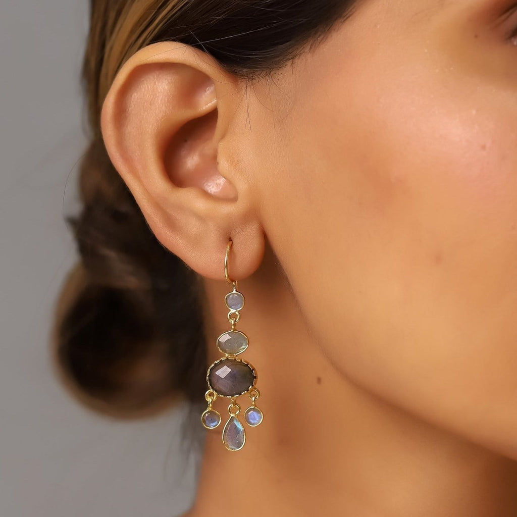 Pendientes 'Kishar ' - Labradorita