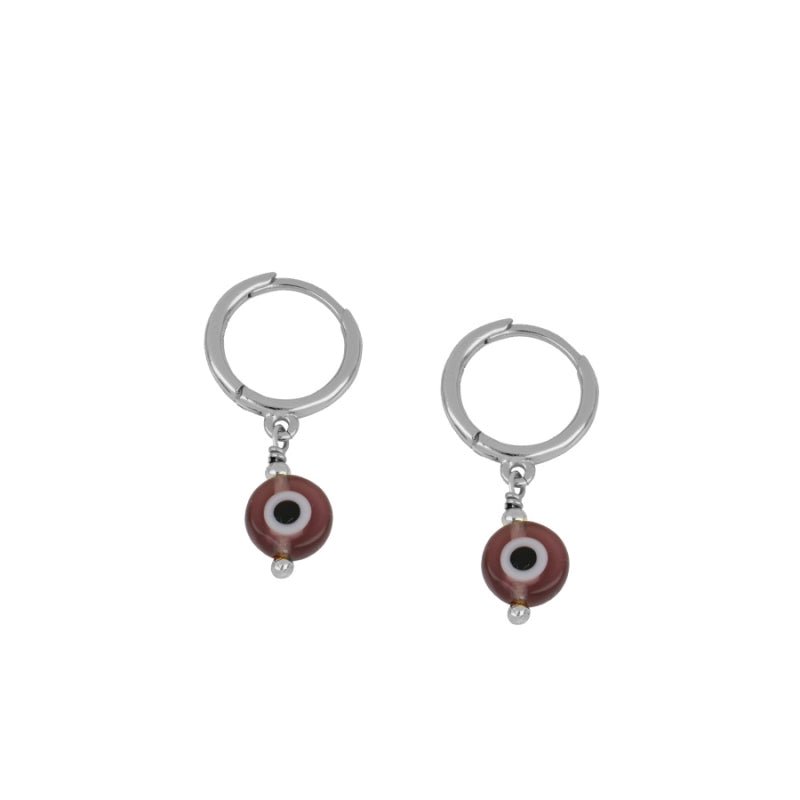 Pendientes Ojo Turco - Granate