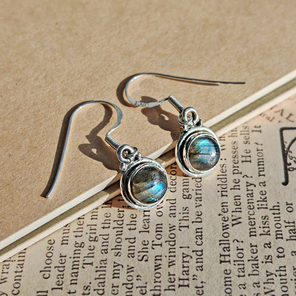 Pendientes 'Saule' de Labradorita y Plata de Ley 925