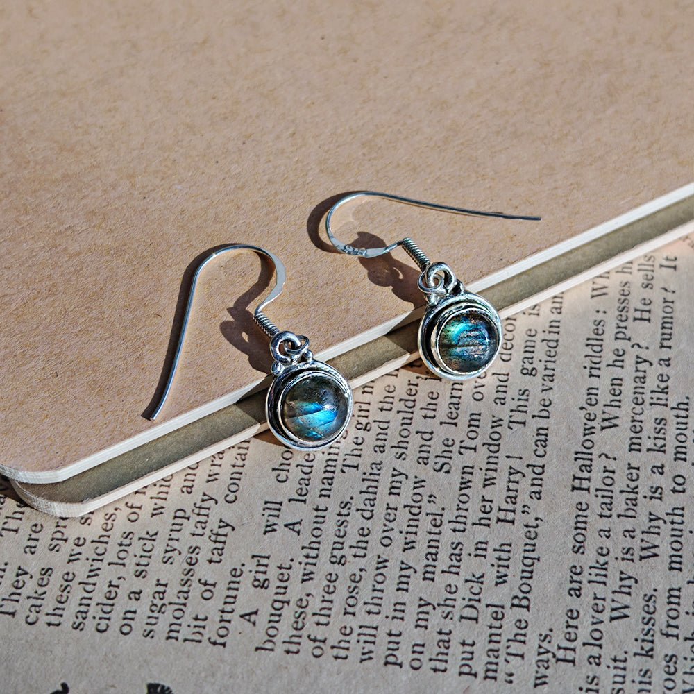 Pendientes 'Saule' de Labradorita y Plata de Ley 925
