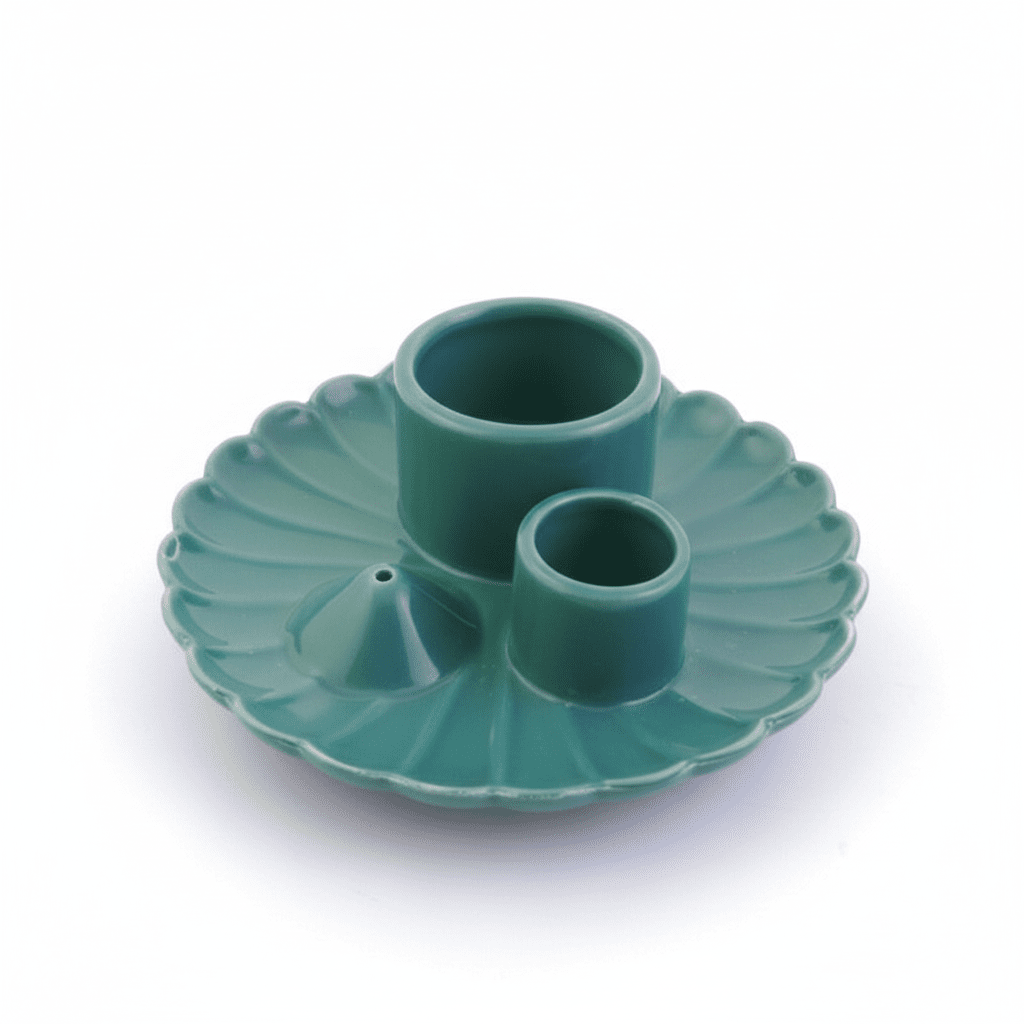 Plato Quemador de Inciensos de Cerámica Multiusos - Verde