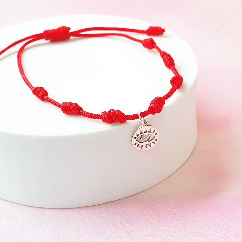 Pulsera 7 Nudos con Ojo Turco S925