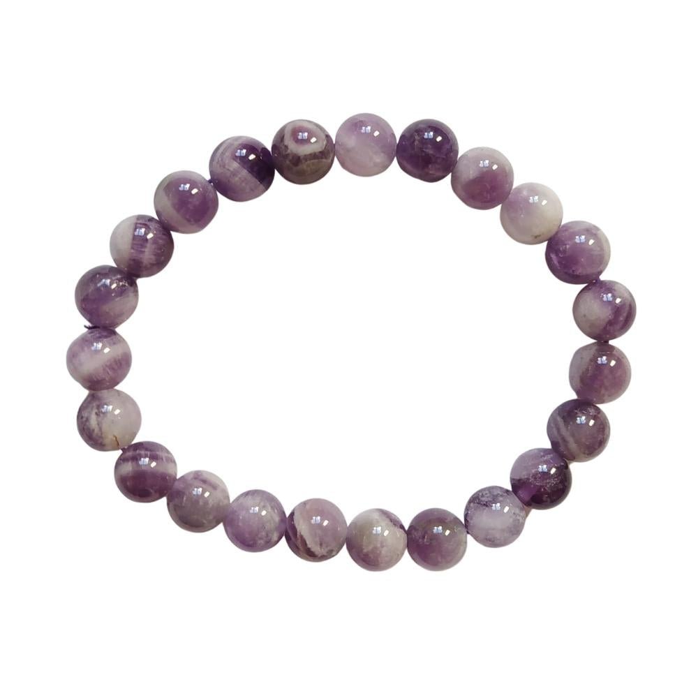 Pulsera Amatista Chevron Bola Lisa