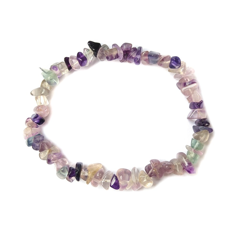 Pulsera Chip de Fluorita Arco Iris