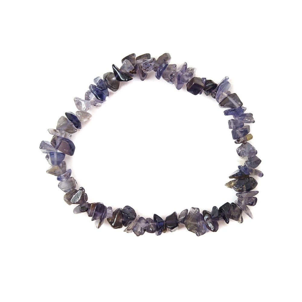 Pulsera Chip de Iolita - Zafiro de Agua