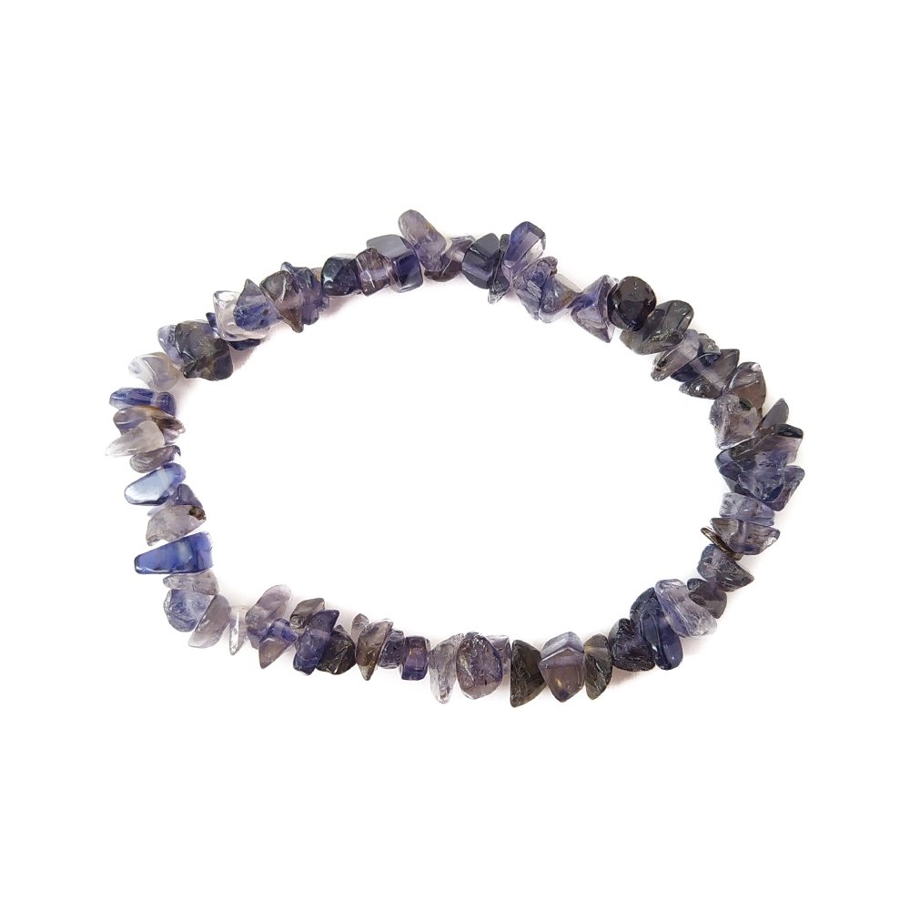 Pulsera Chip de Iolita - Zafiro de Agua