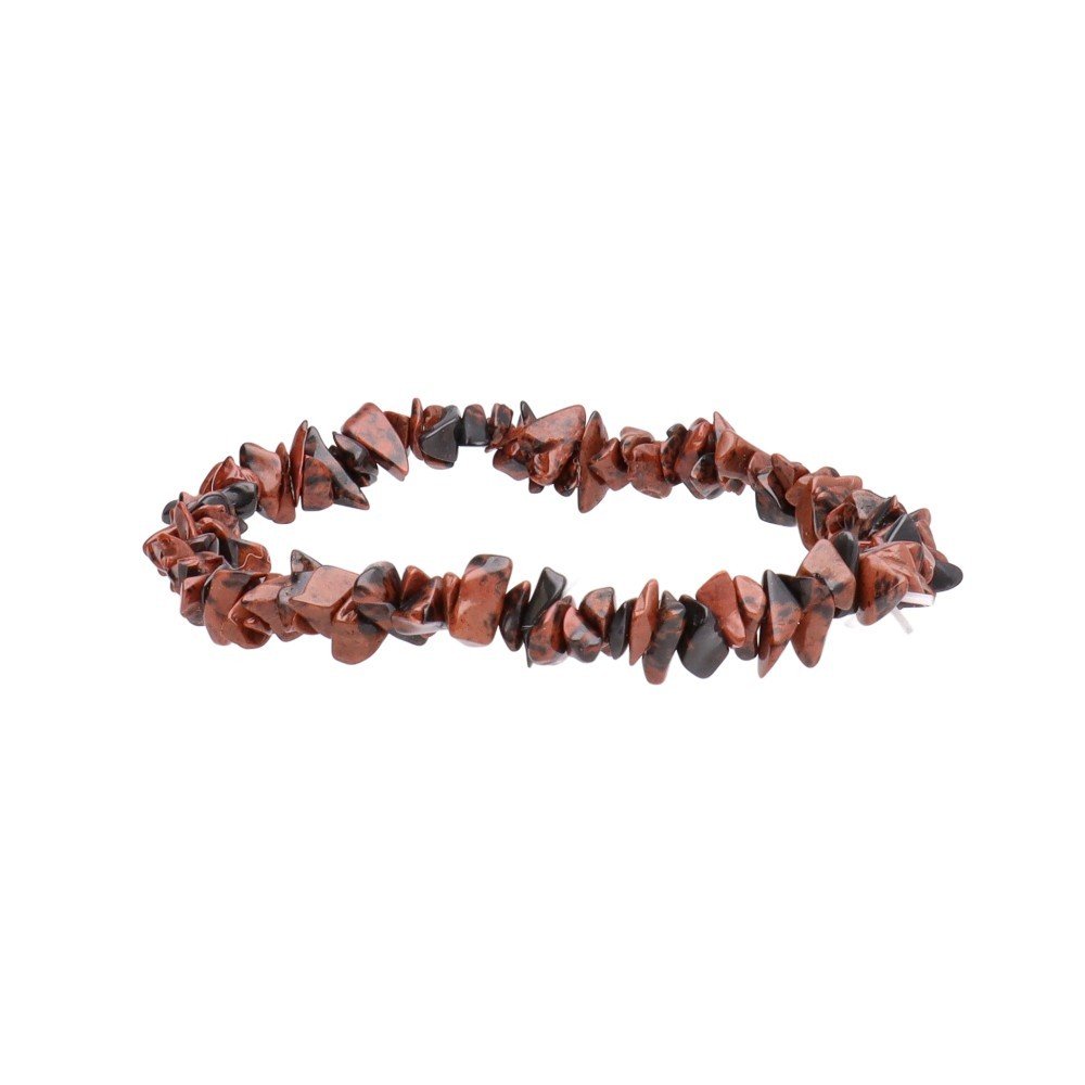 Pulsera Chip de Obsidiana Caoba