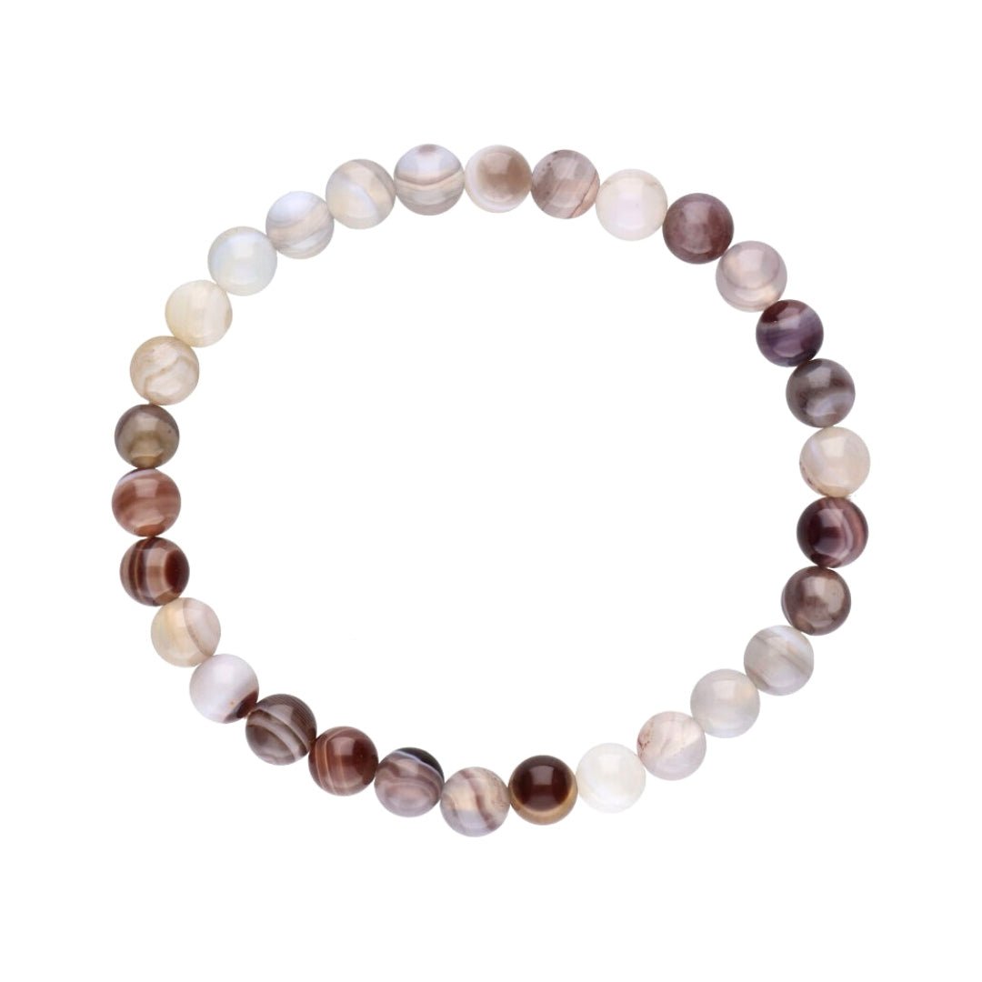 Pulsera de Ágata Botswana Bola Lisa