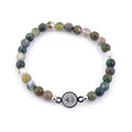 Pulsera de Ágata India & Amuleto de San Benito