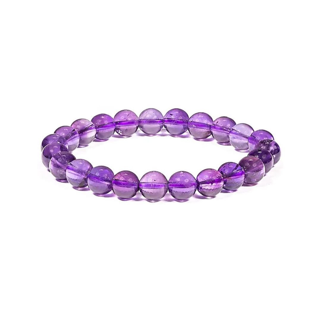 Pulsera de Amatista Bola Lisa