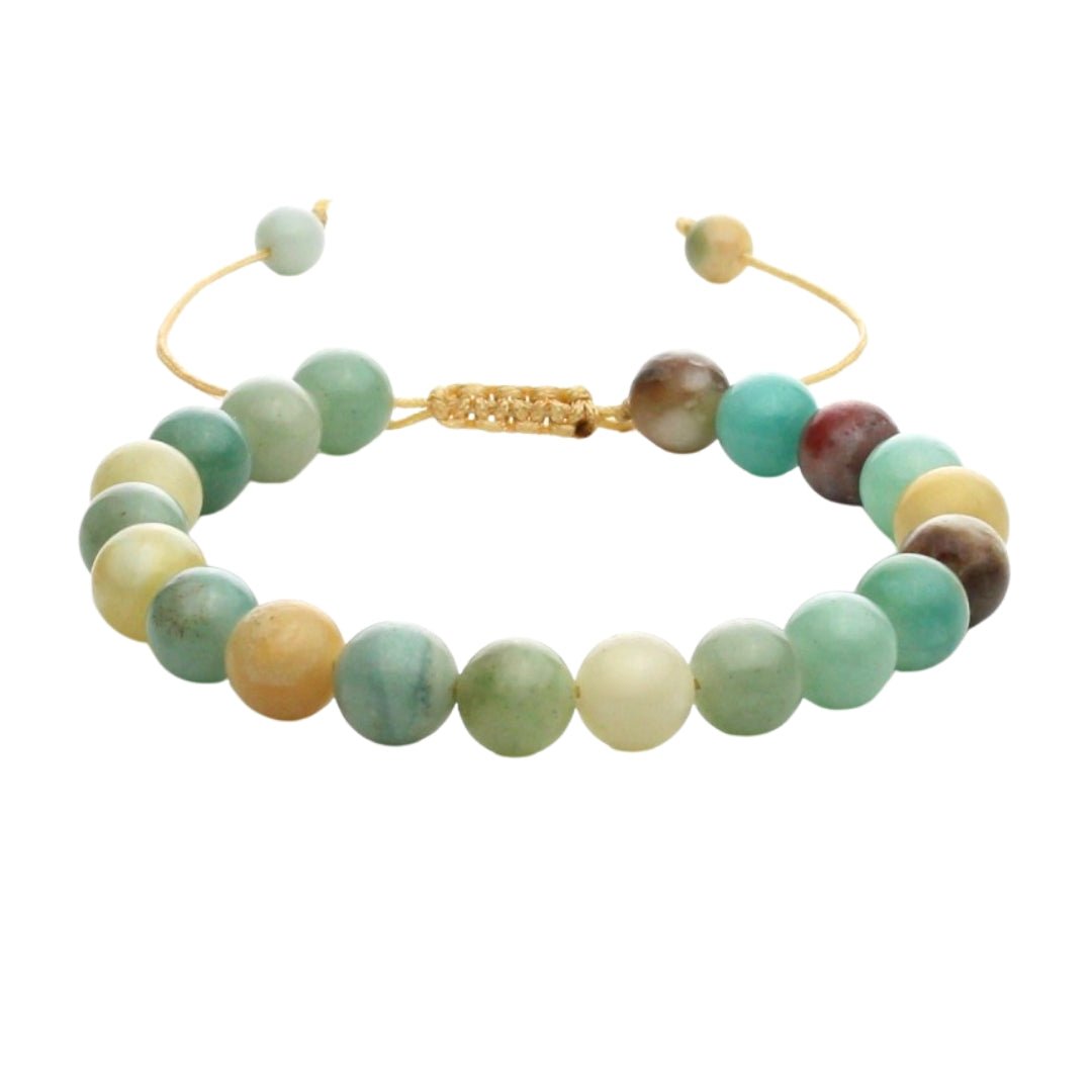 Pulsera de Amazonita con Nudo Corredizo