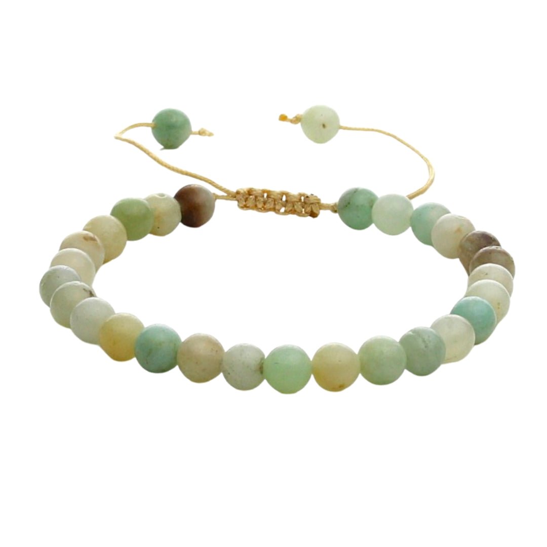 Pulsera de Amazonita con Nudo Corredizo