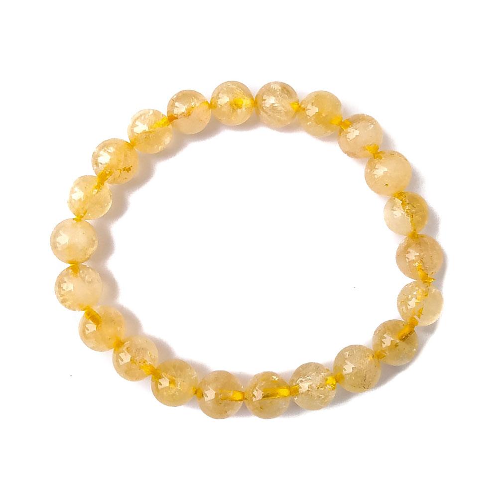 Pulsera de Citrino Potenciado - Bola Lisa