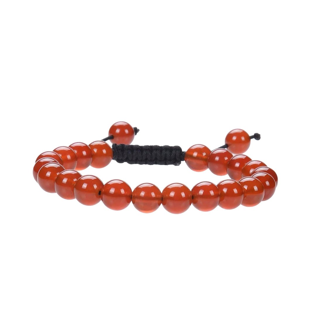 Pulsera de Cornalina con Nudo Corredizo