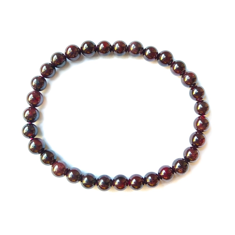 Pulsera de Granate Bola Lisa