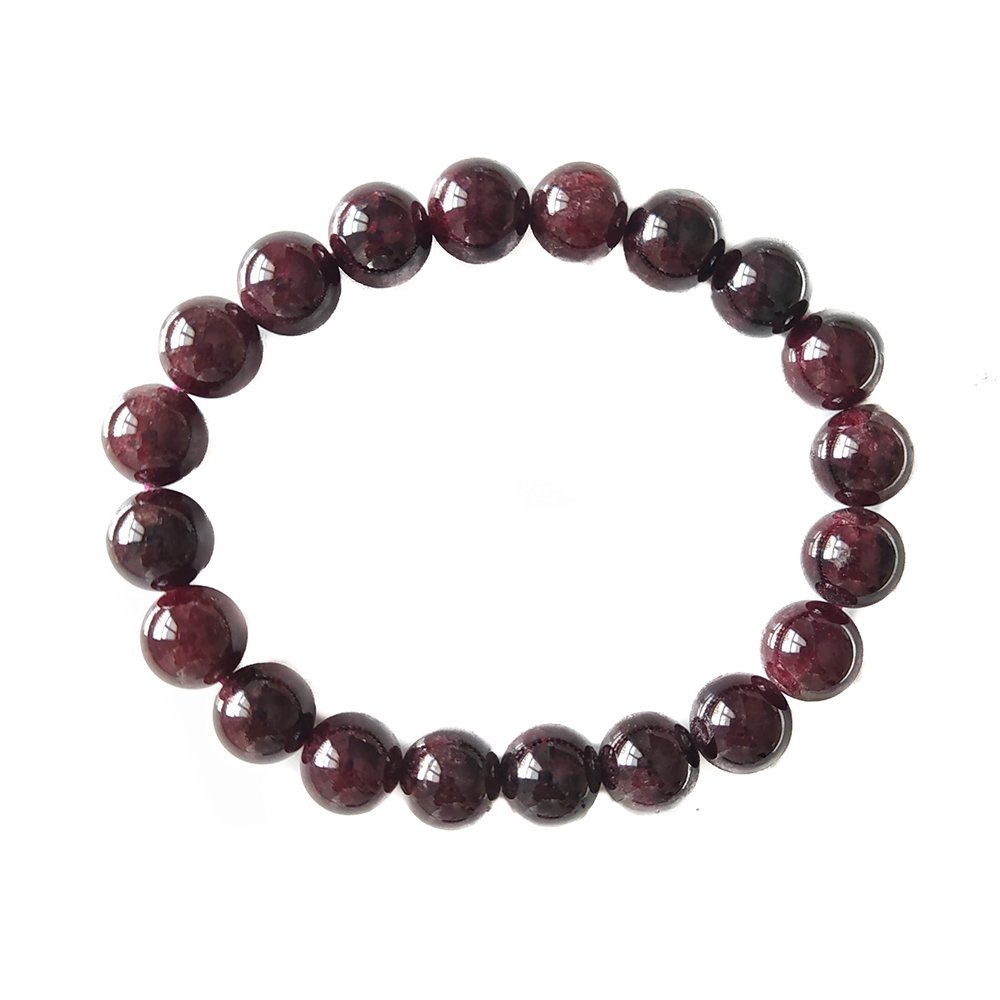 Pulsera de Granate Bola Lisa