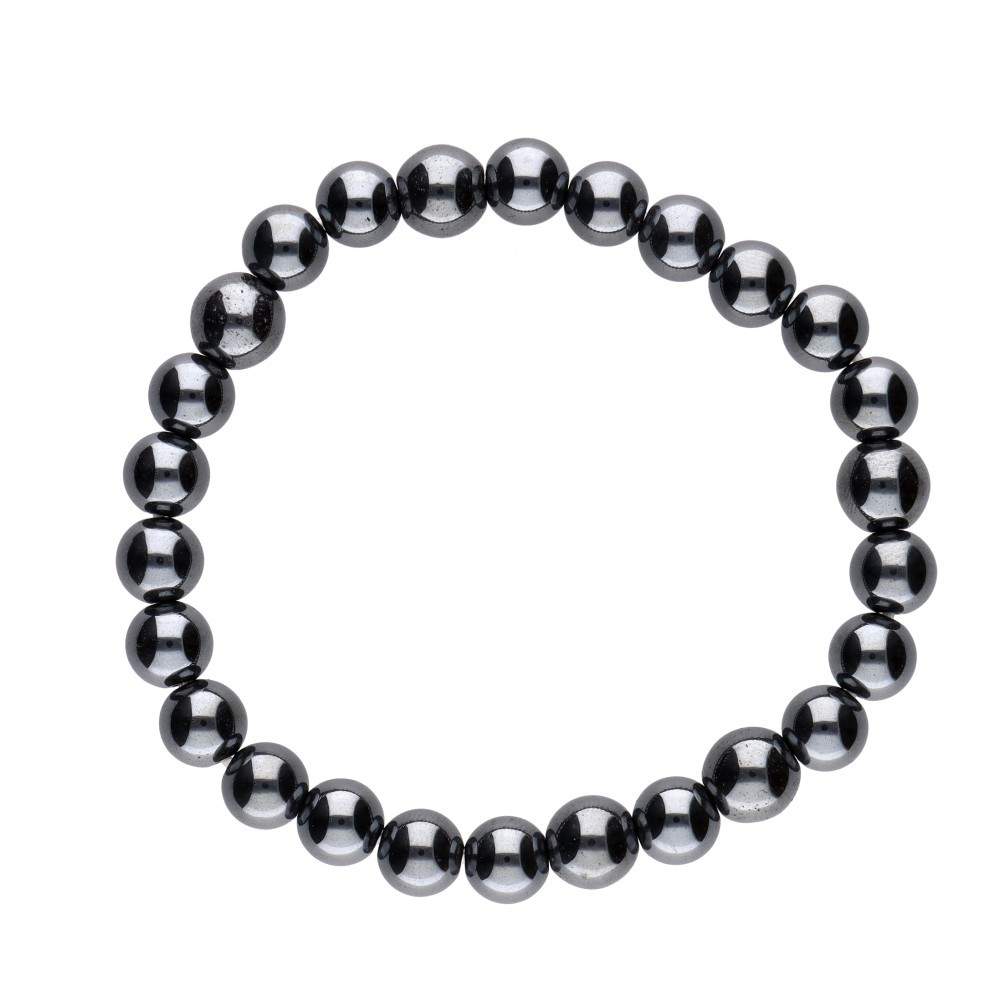 Pulsera de Hematite Bola Lisa