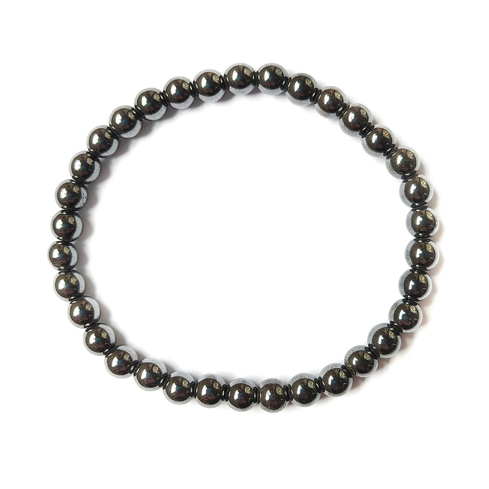 Pulsera de Hematite Bola Lisa