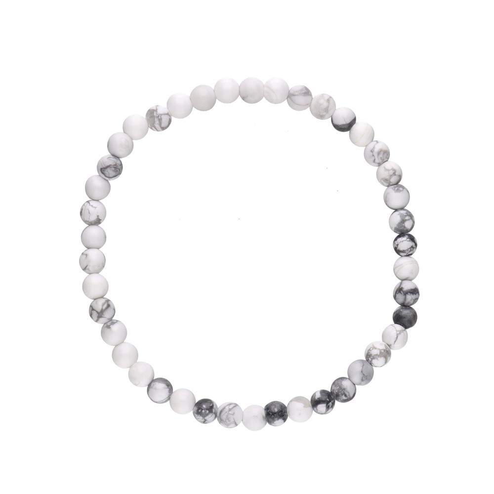 Pulsera de Howlita Blanca Bola Lisa