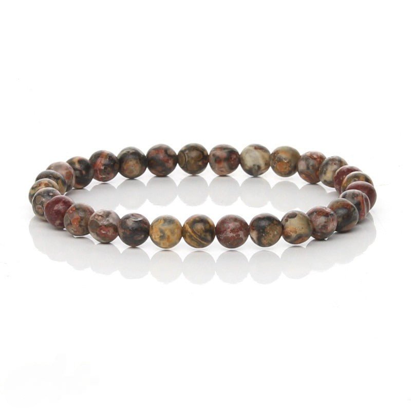 Pulsera de Jaspe Leopardo Bola lisa