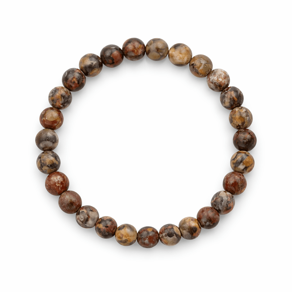 Pulsera de Jaspe Leopardo Bola lisa