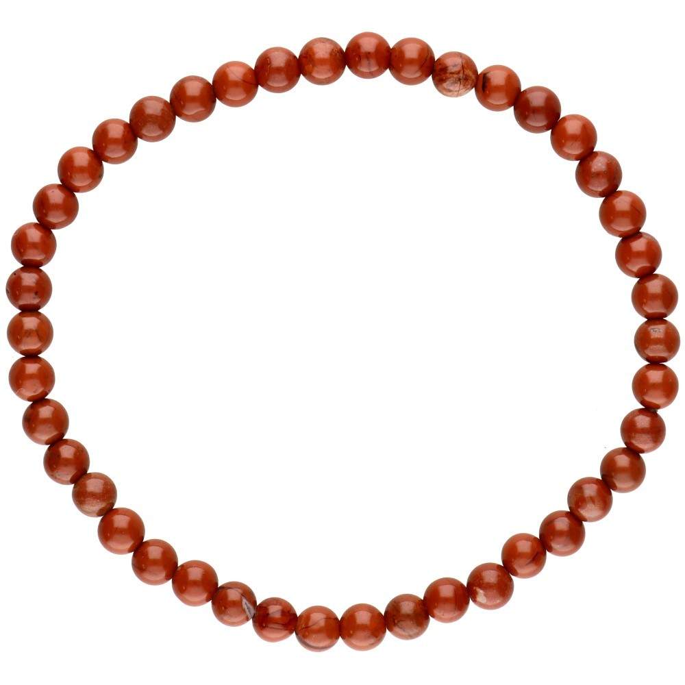 Pulsera de Jaspe Rojo Bola Lisa