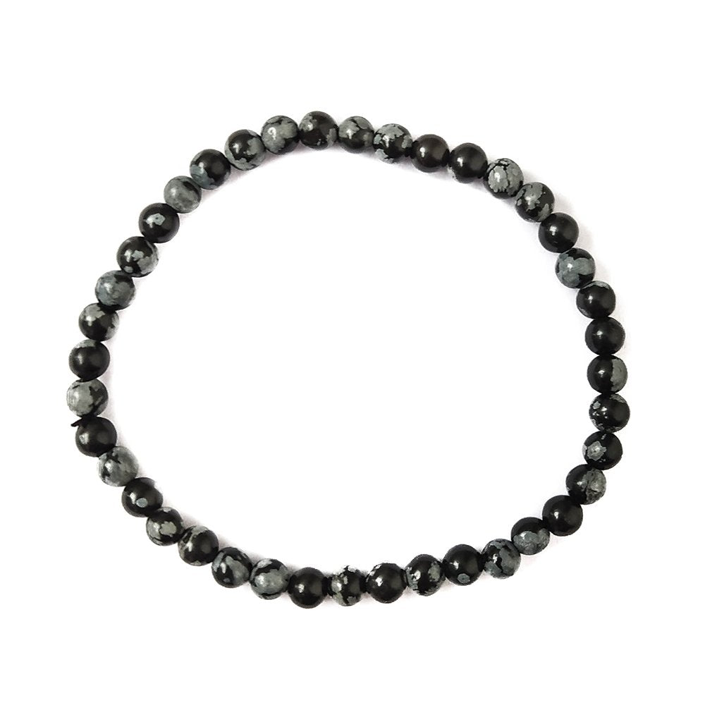 Pulsera de Obsidiana Nevada Bola Lisa