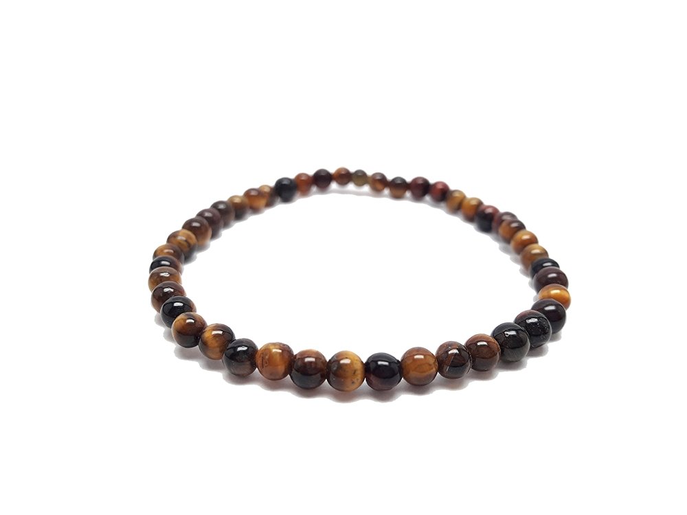 Pulsera de Ojo de Tigre Bola Lisa