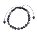 Pulsera de Ónix Facetado & Labradorita - Nudo Corredizo