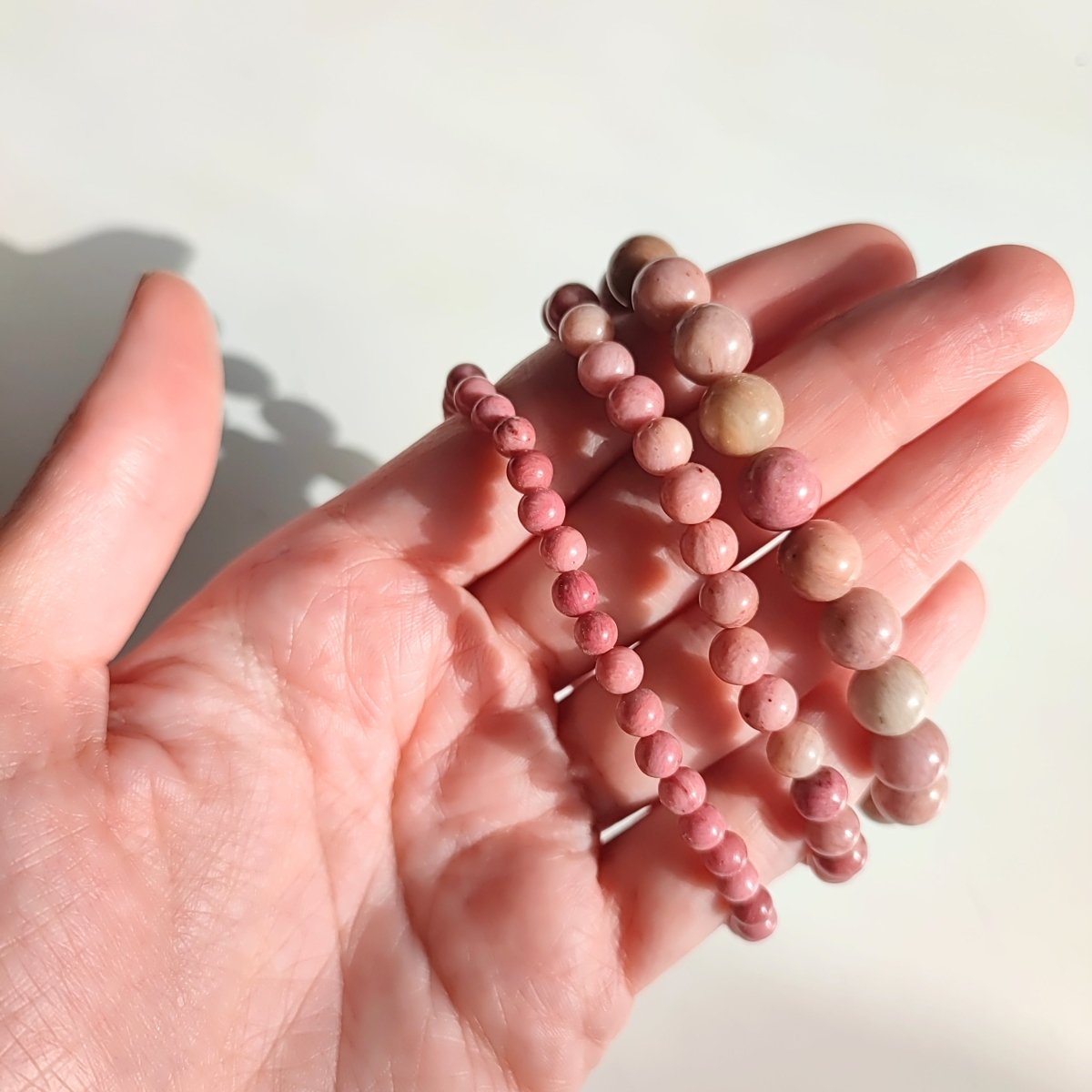 Pulsera de Rodonita Bola Lisa