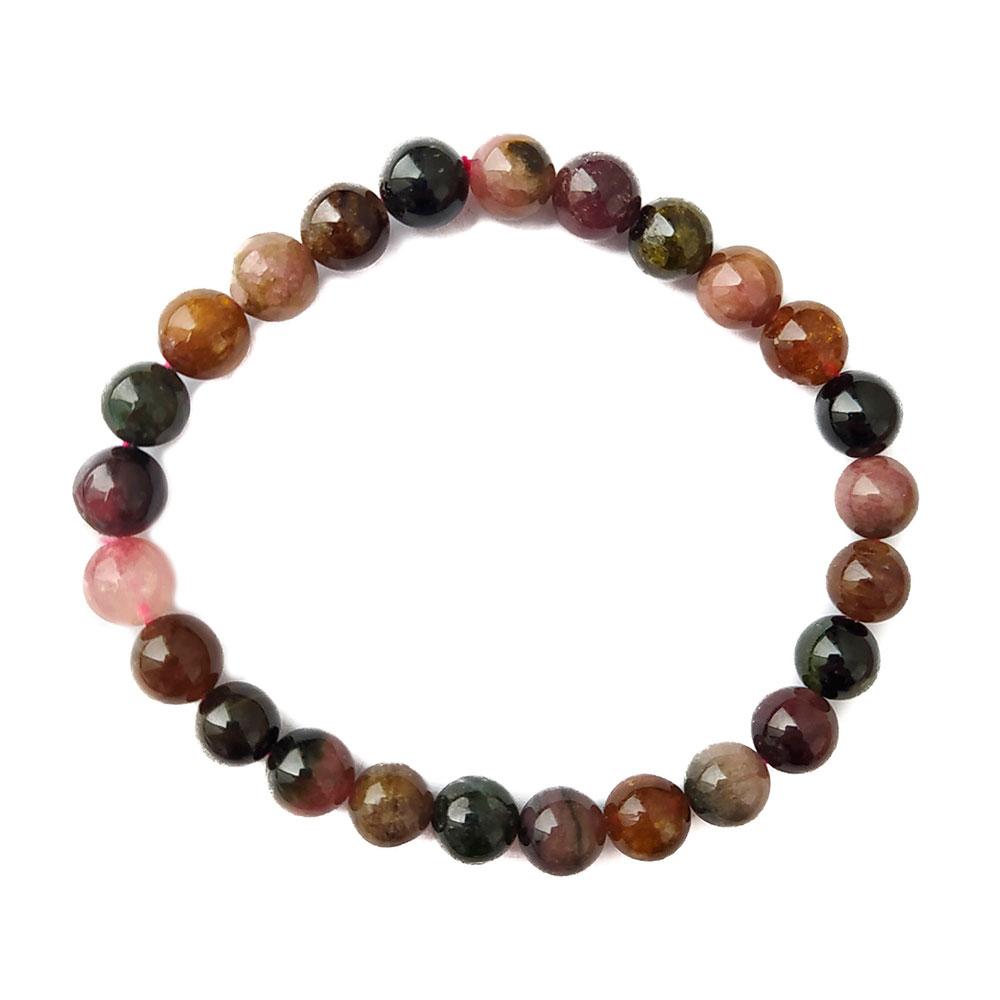 Pulsera de Turmalina Multicolor Bola Lisa