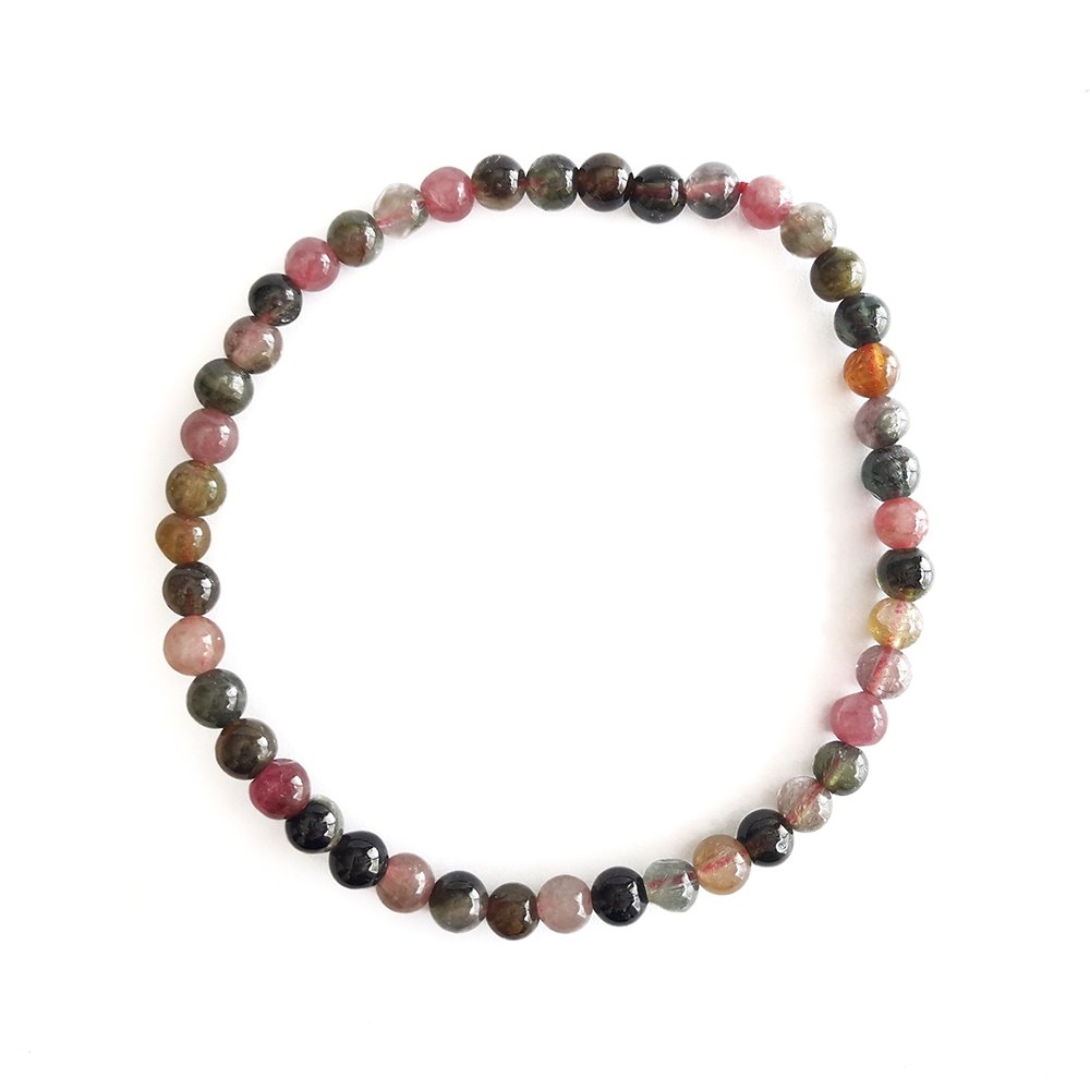 Pulsera de Turmalina Multicolor Bola Lisa