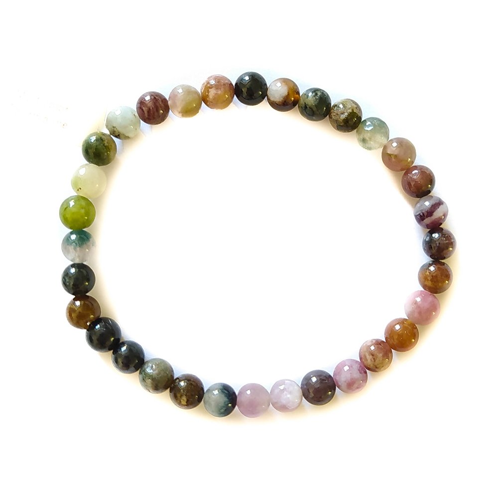 Pulsera de Turmalina Multicolor Bola Lisa