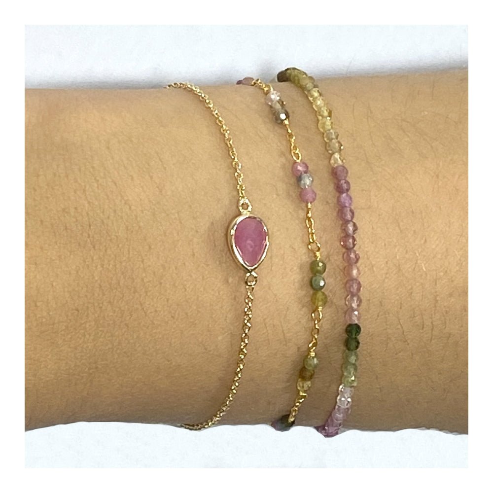 Pulsera 'Jolie' - Turmalina Multicolor