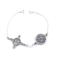 Pulsera Nudo de Bruja & Tetragramaton con Piedra de Luna  - S925