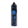 Punta de Obsidiana Negra 'Mistica' - Azul Medianoche