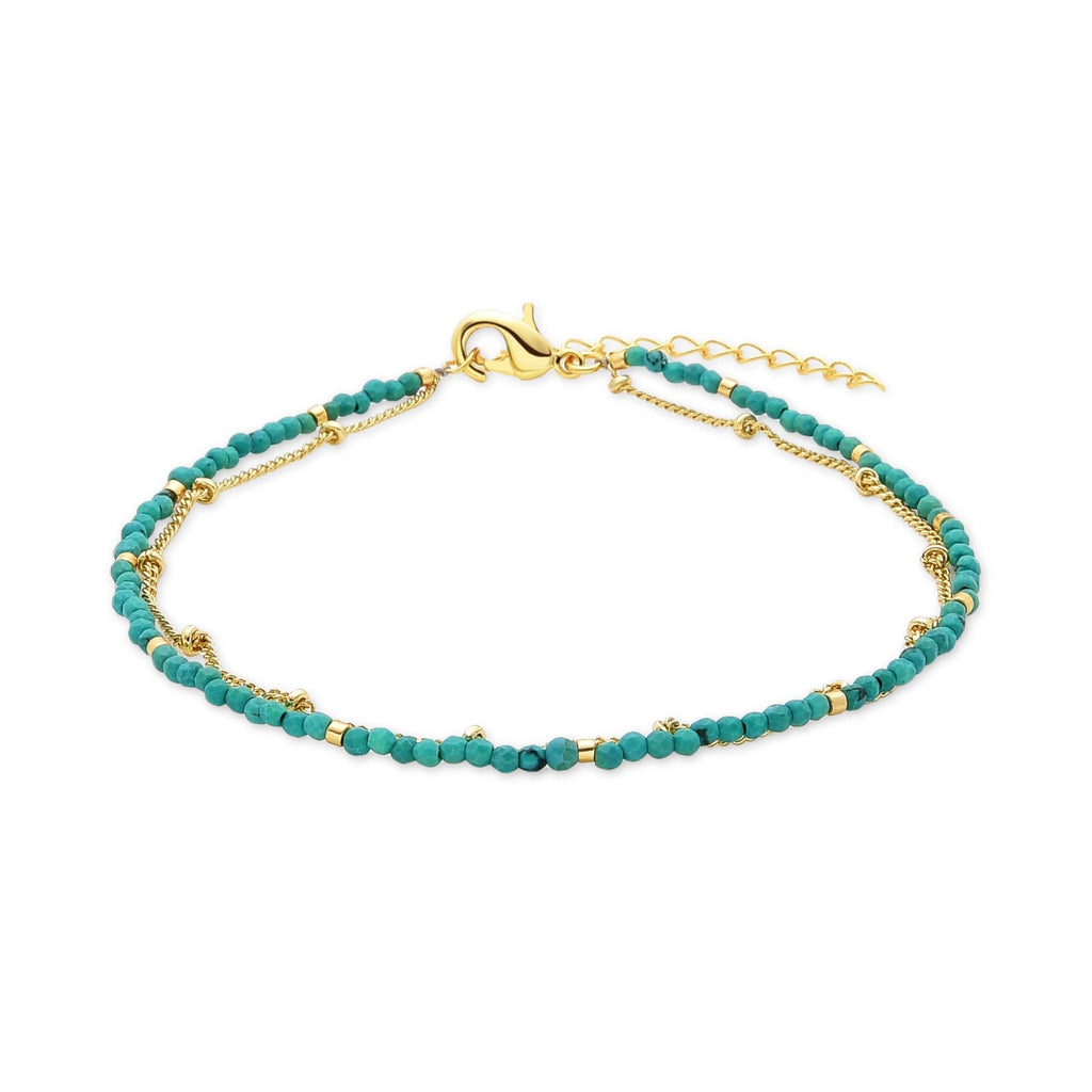 Tobillera acabado en oro amarillo de 18K