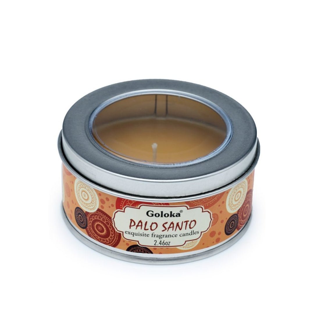 Vela de Cera en Lata Goloka Palo Santo